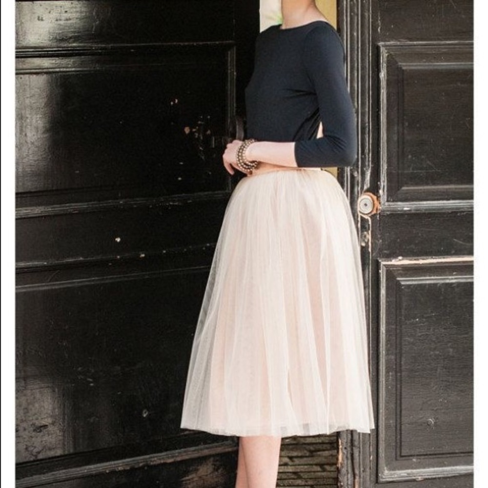 Ivory tulle skirt